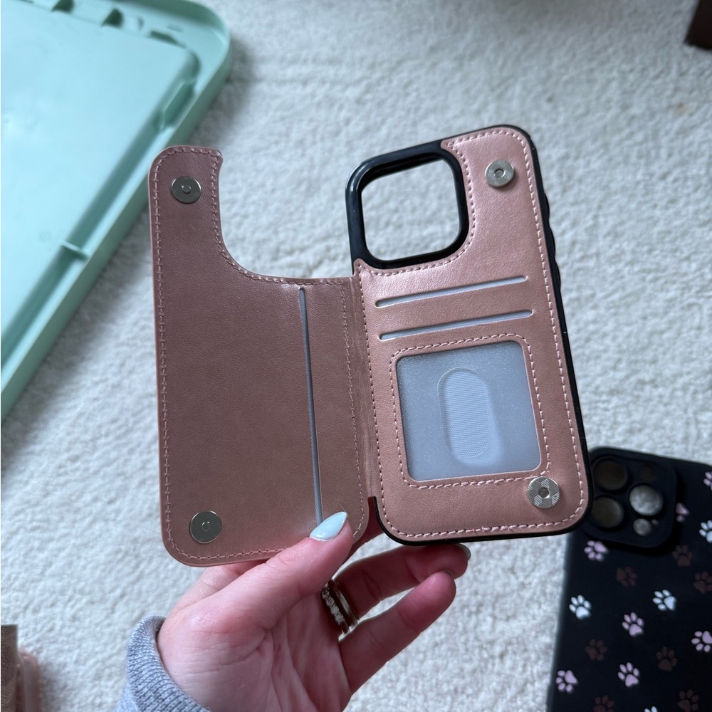 Rose Gold Phone Case with Card Holder